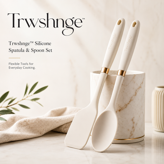 Trwshnge™ Silicone Spatula and Spoon Set - Heat-Resistant Cooking Utensils for Nonstick Cookware